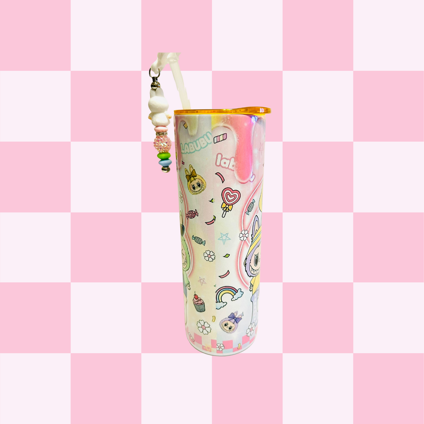 Monsters Pastel Tumbler & Straw Charm Set