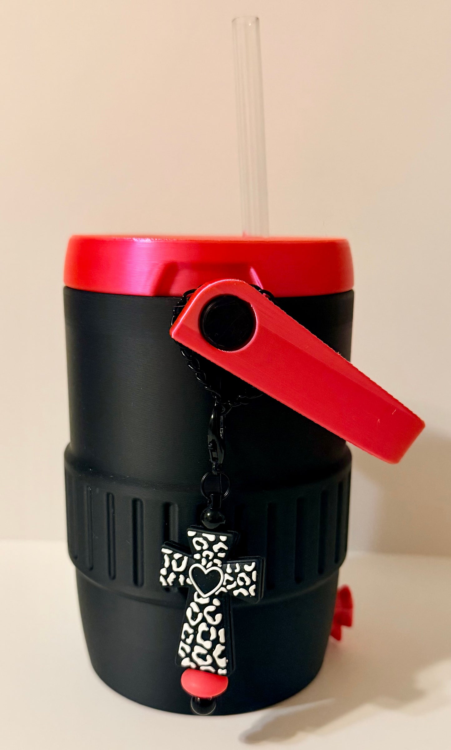 Can Cooler - Black & Hot Pink