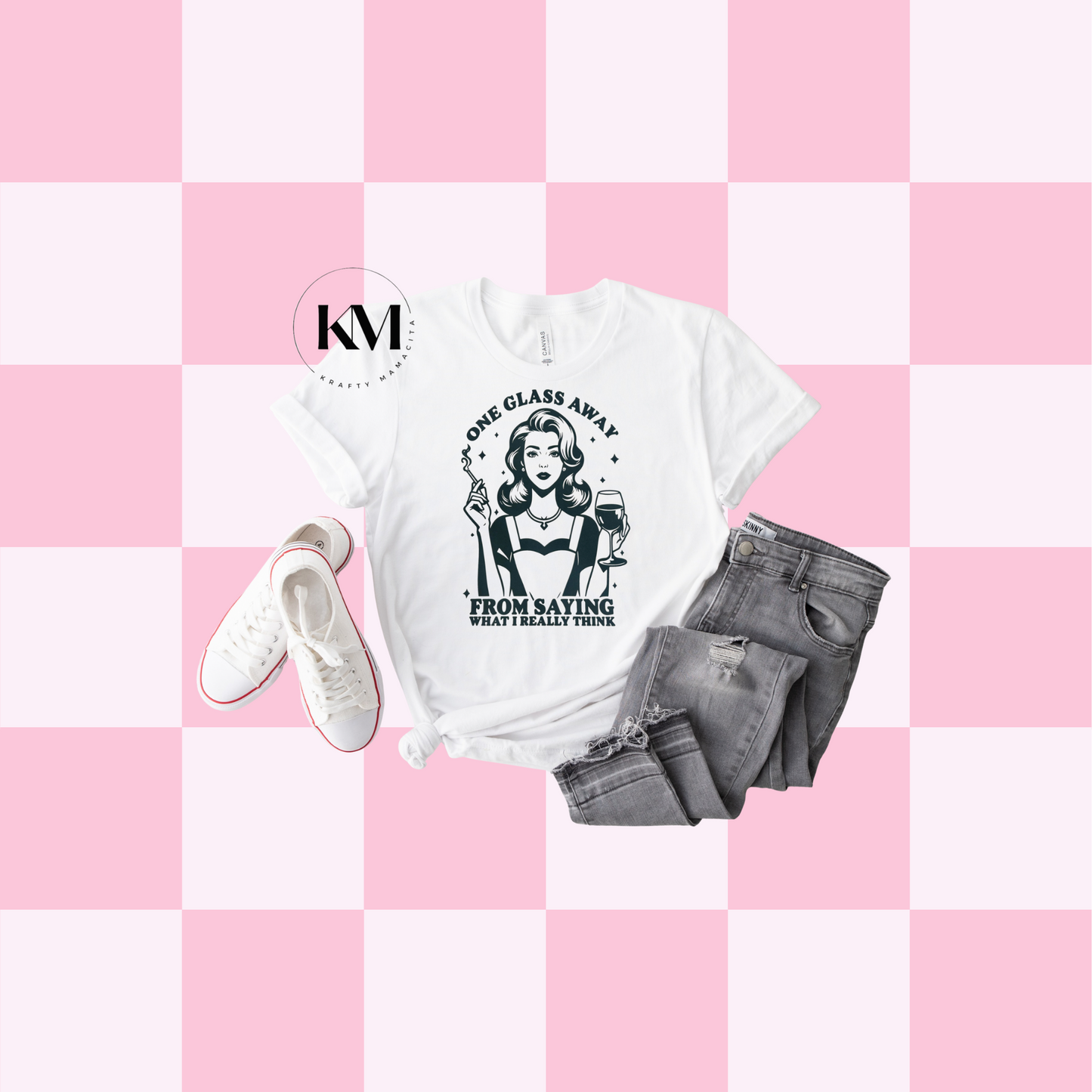 One Glass Away Tee