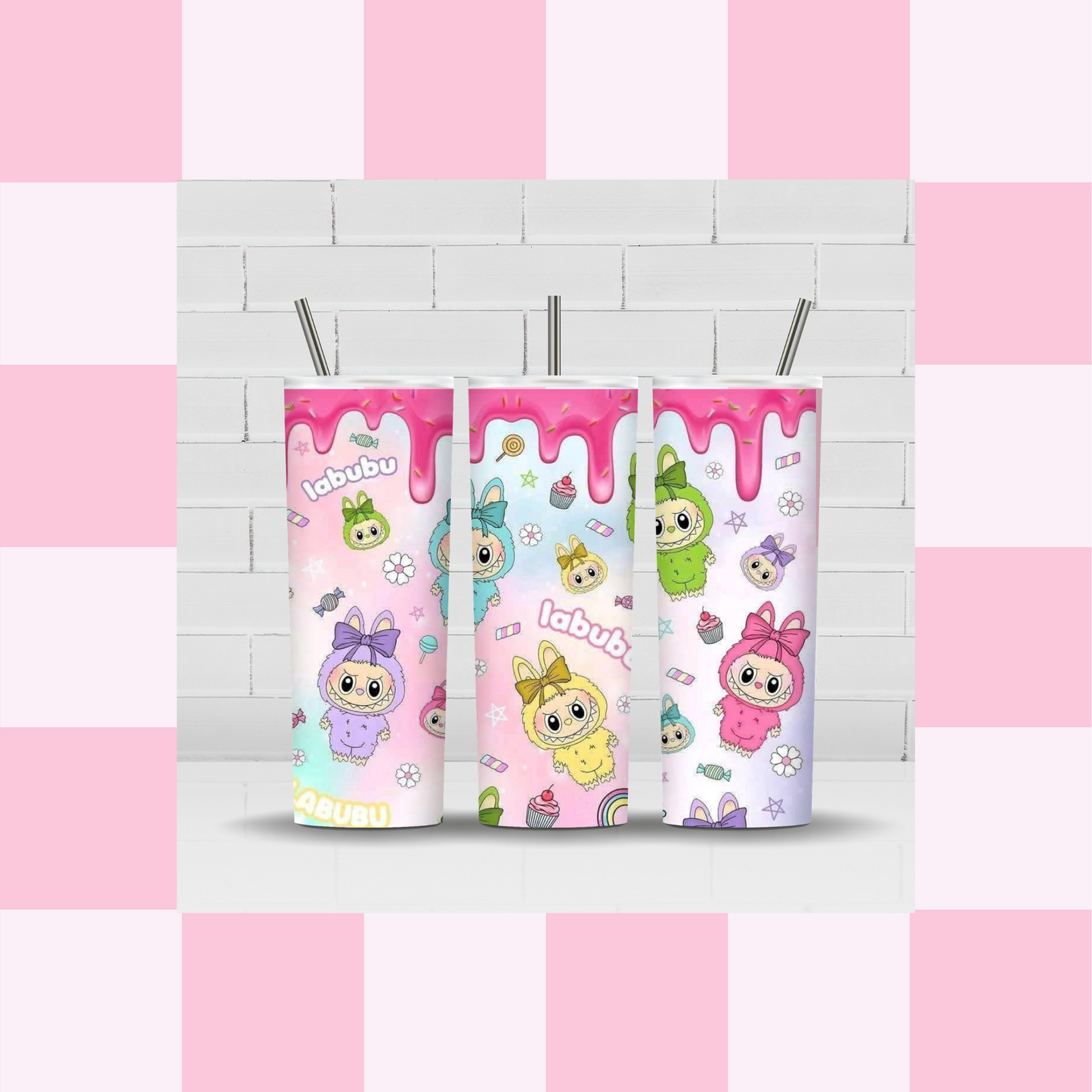 Monsters Variety Pink Drip Tumbler