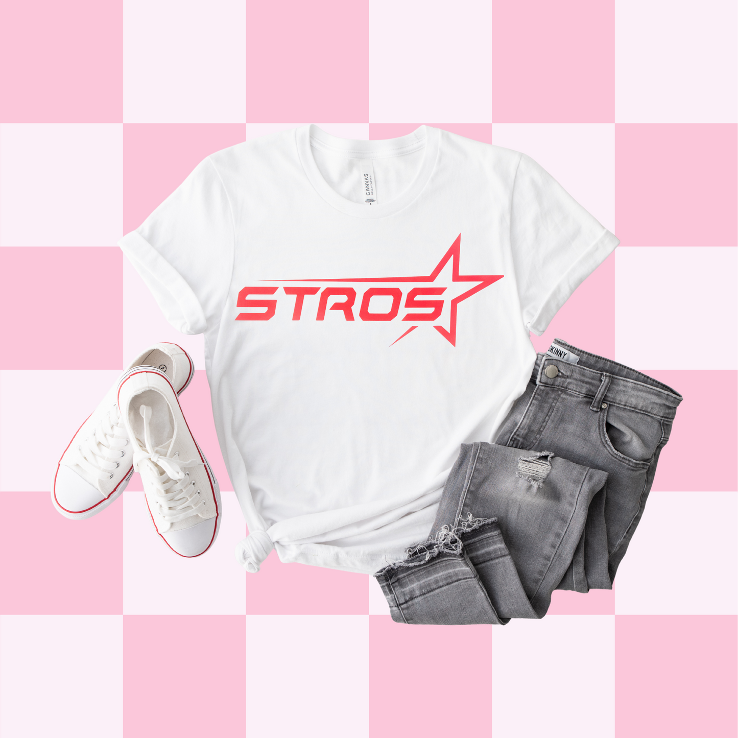 Astros Pink Star Logo Tee