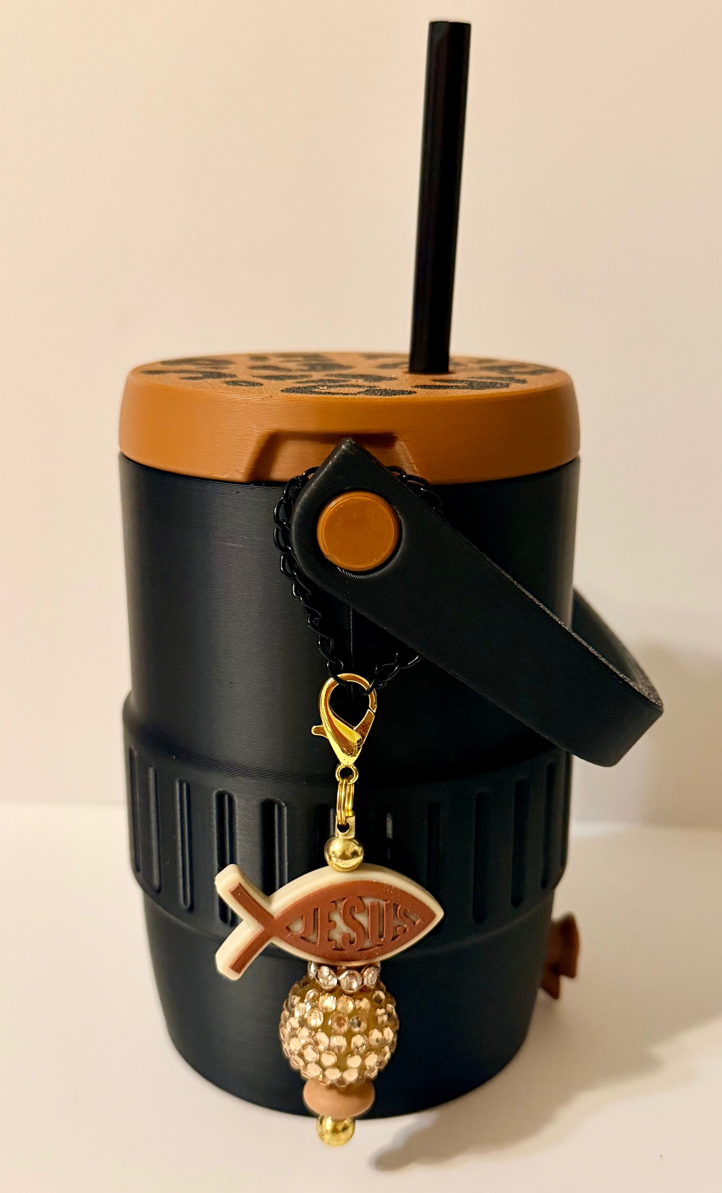 Can Cooler - Black Leopard