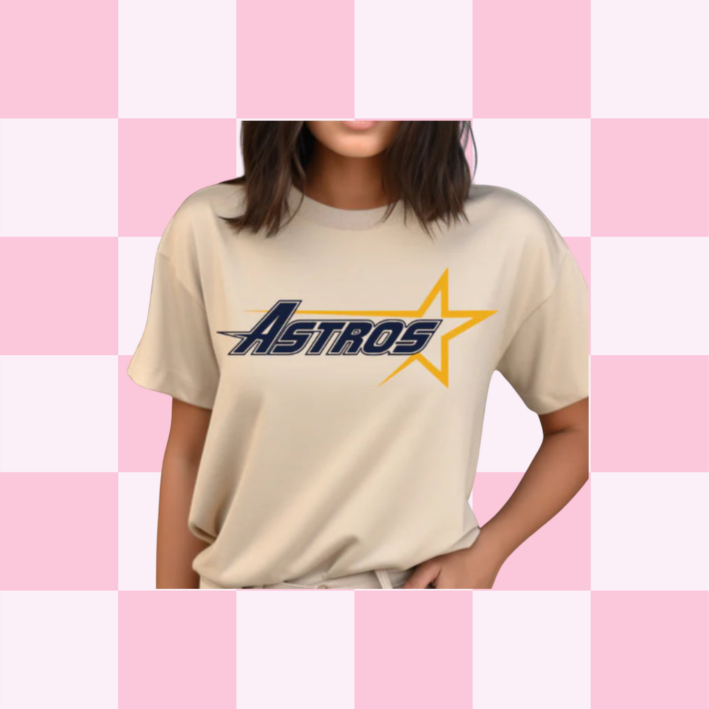 Astros Navy Gold Star Tee