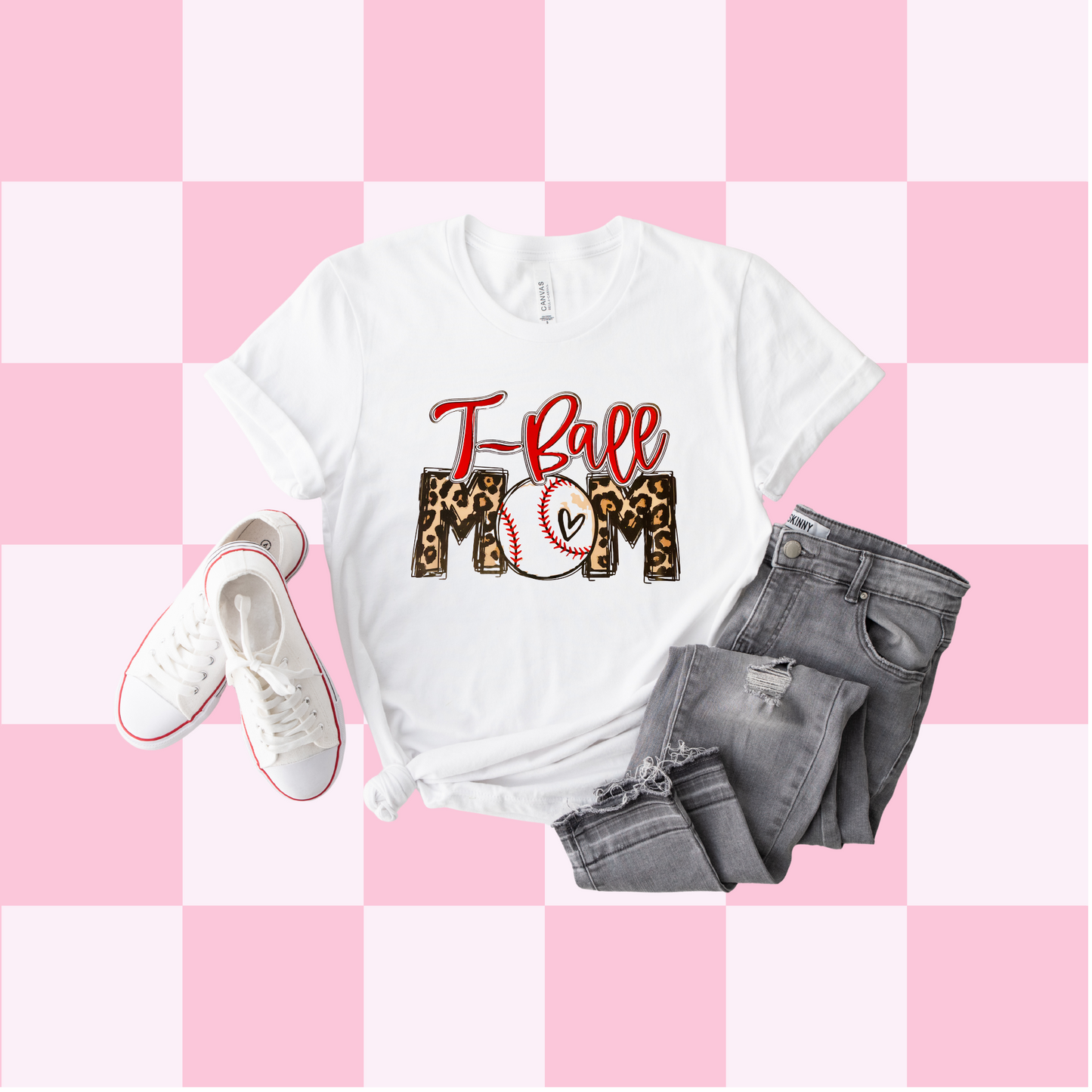 T-Ball Mom Leopard Tee