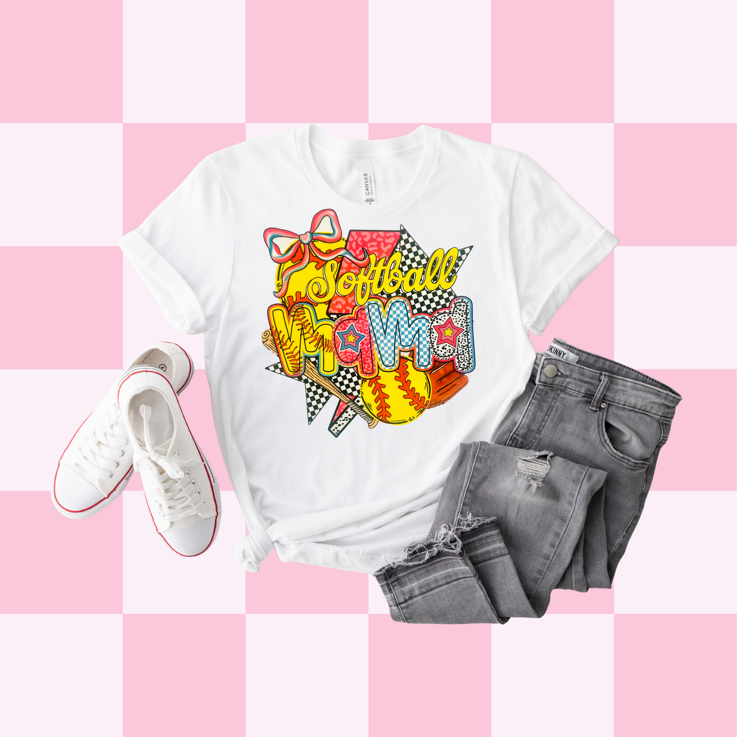 Softball Mama Retro Variety Tee