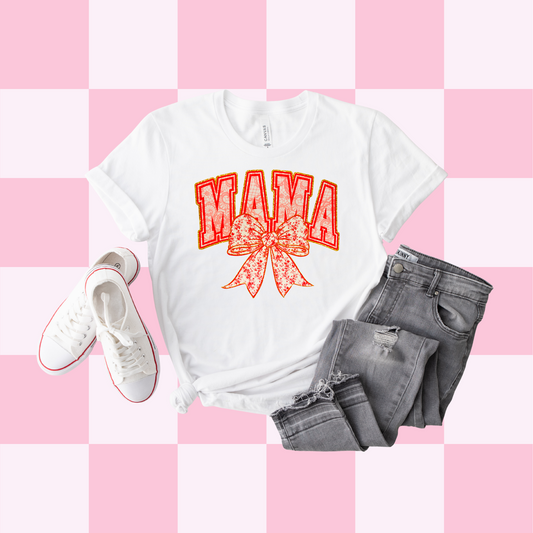 Mama Pink Bow Tee