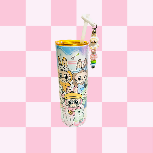 Monsters Pastel Tumbler & Straw Charm Set