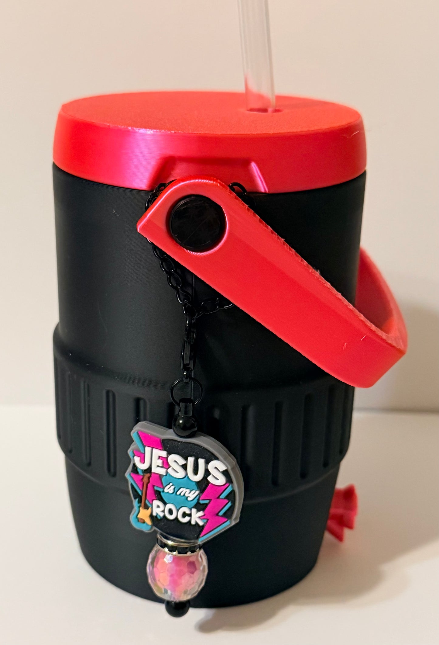 Can Cooler - Black & Hot Pink
