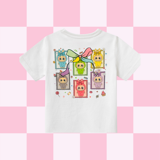Kids - Monsters Characters Bow Tee