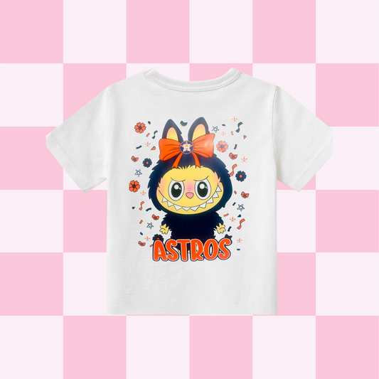 Kids - Monsters Astros Navy Bow Character Tee