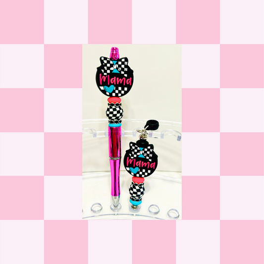 Mama Chrome Pen & Straw Charm Set