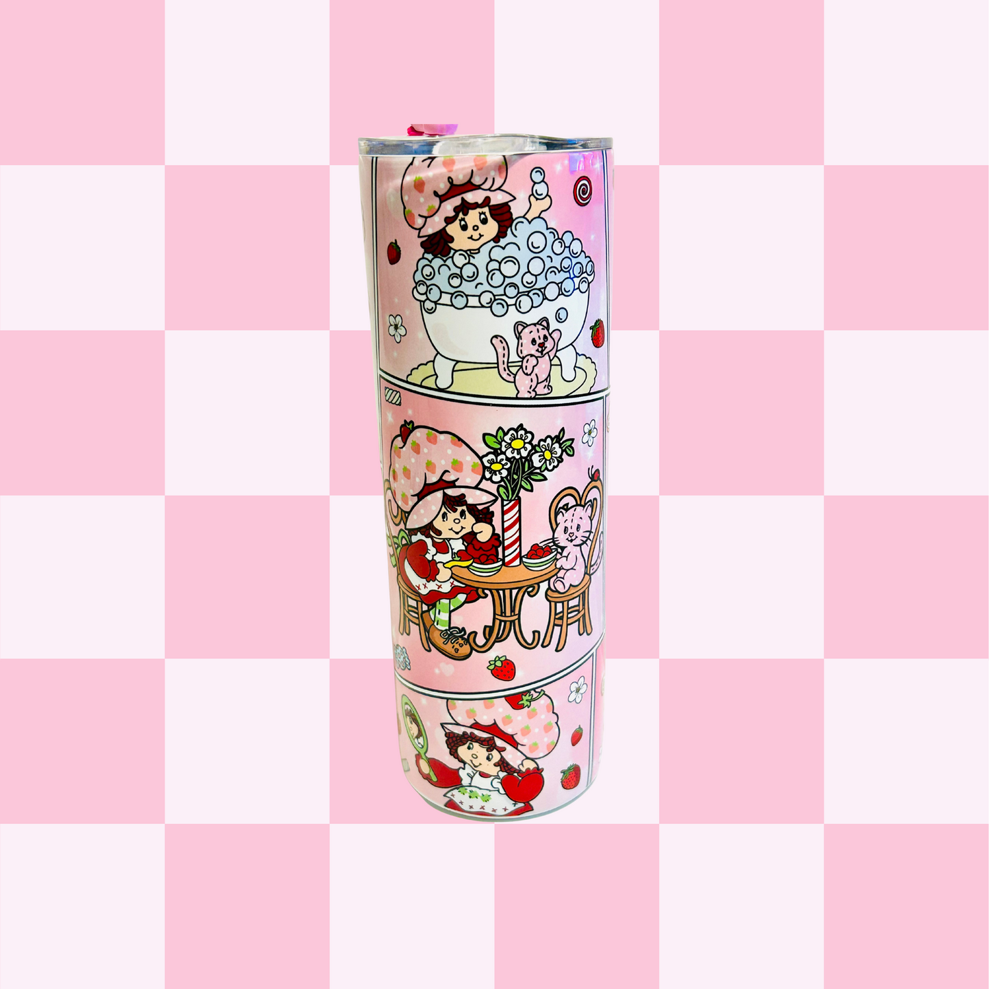 Strawberry S/Cake Tumbler & Straw Charm Set