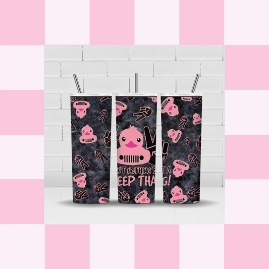 Jeep Pink Duck Tumbler