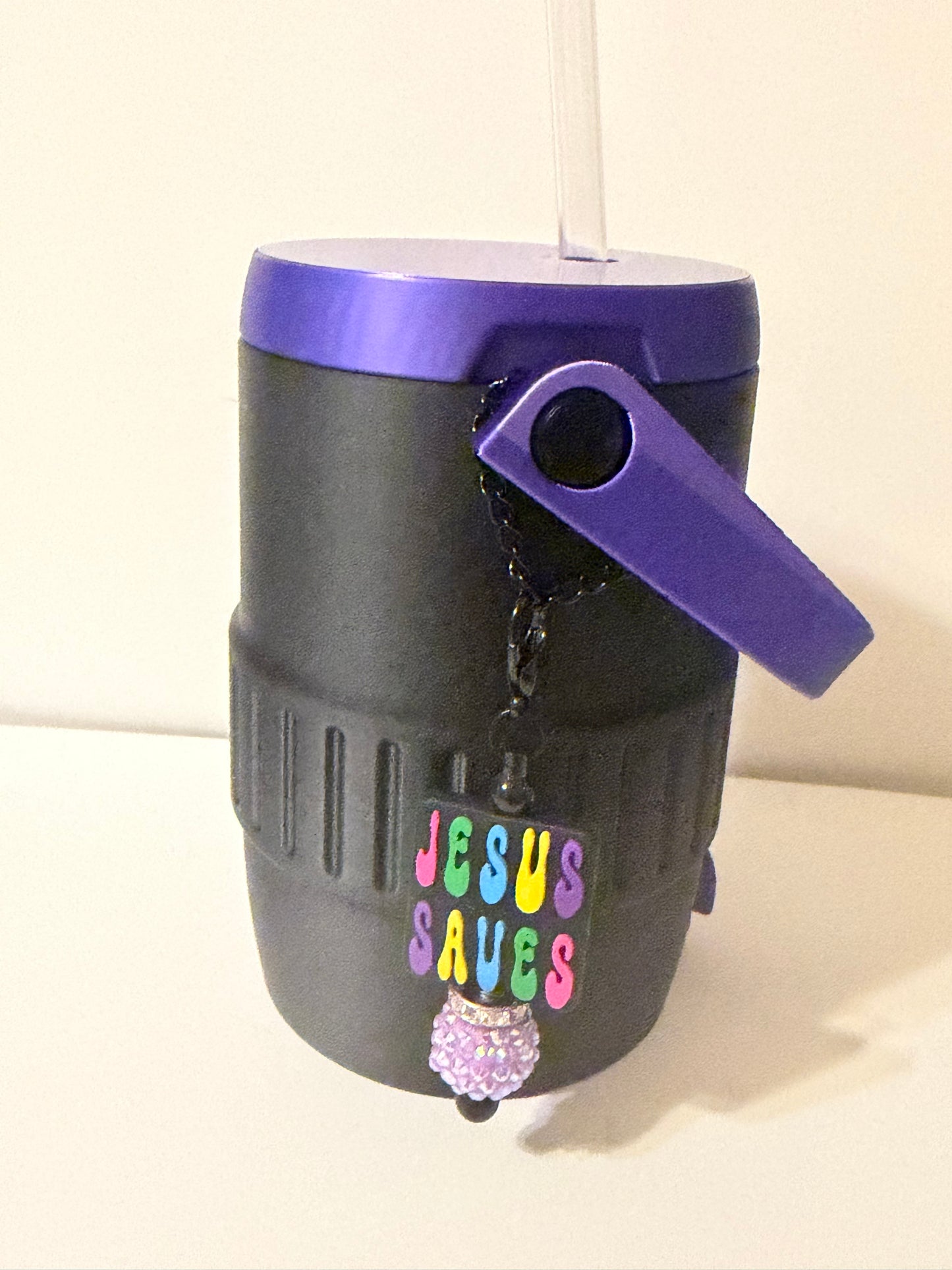 Can Cooler - Black & Purple