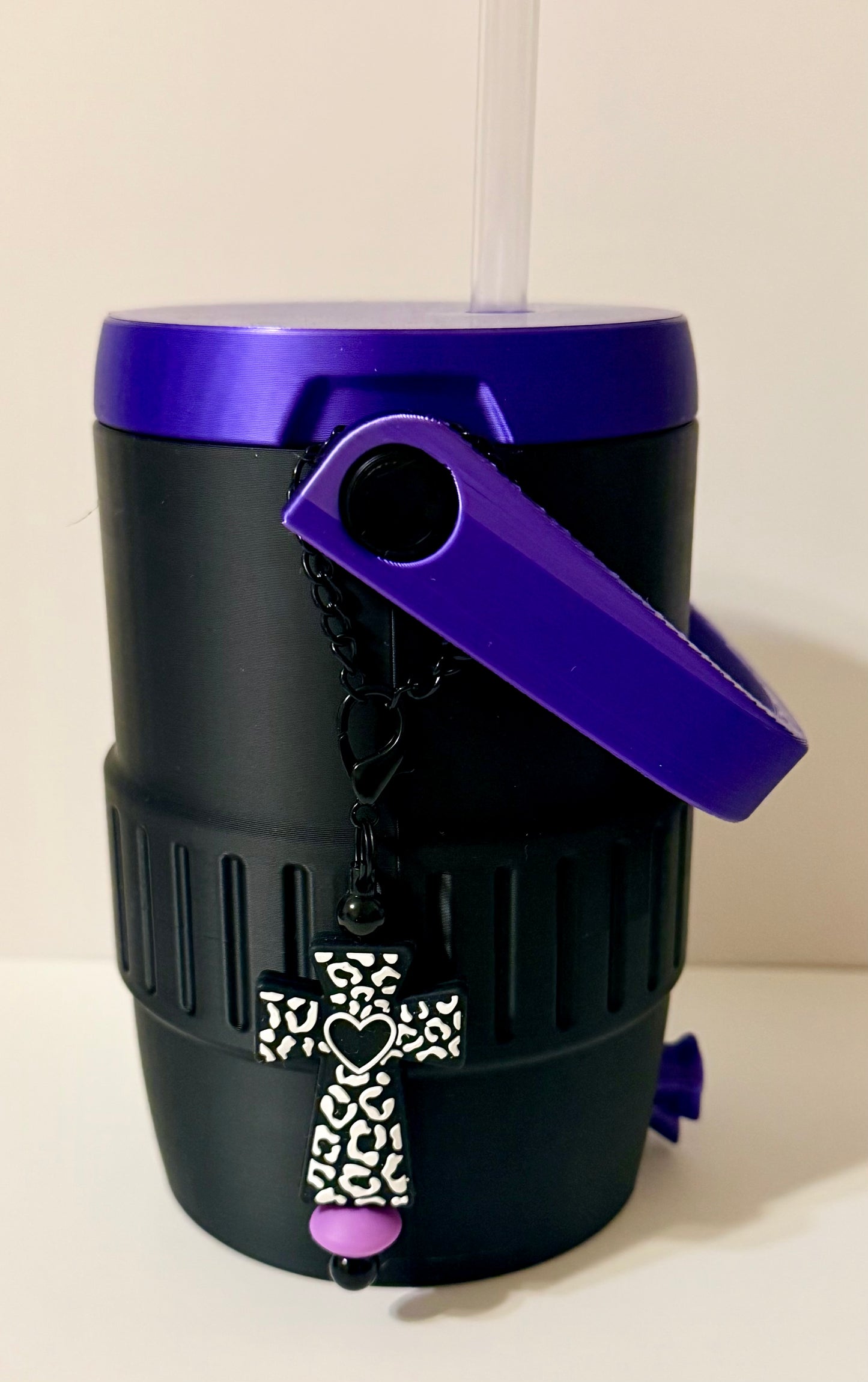 Can Cooler - Black & Purple