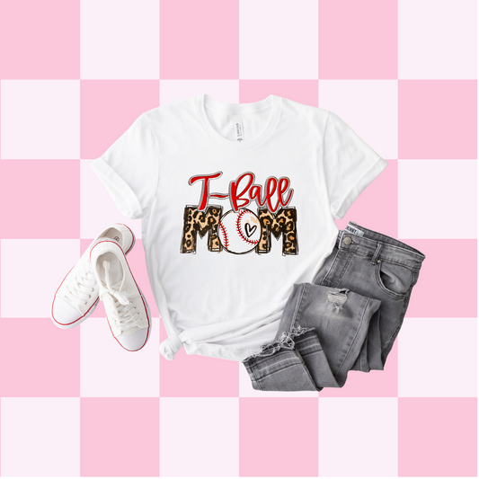 T-Ball Mom Leopard Tee